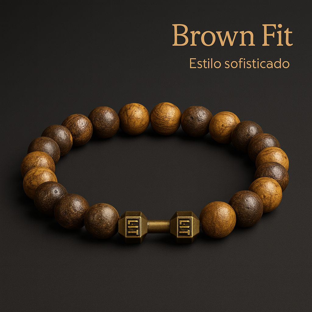 Pulsera de Piedra Volcánica con Dije de Mancuerna – Energía, Estilo y Fuerza Interior