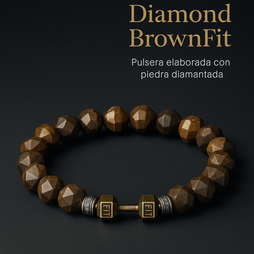 Pulsera de Piedra Volcánica con Dije de Mancuerna – Energía, Estilo y Fuerza Interior