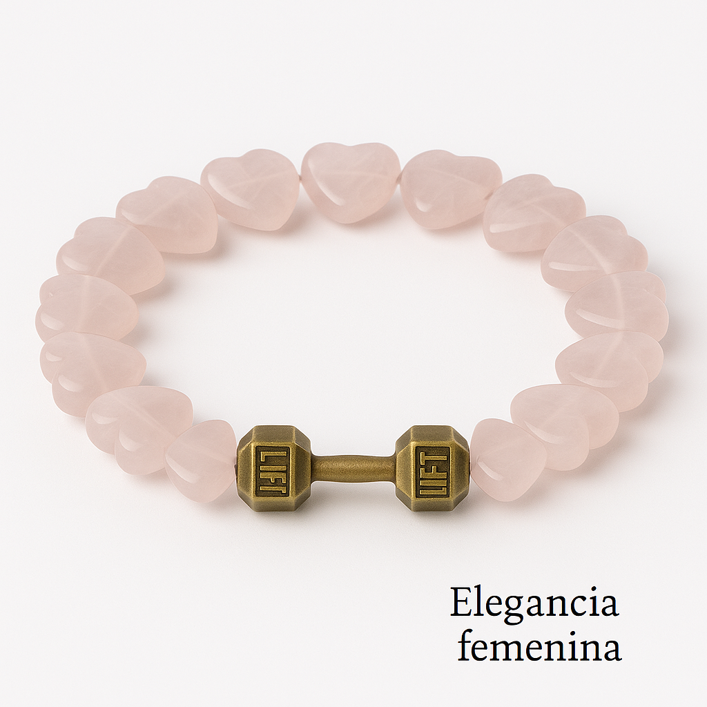 Pulsera de Piedra Volcánica con Dije de Mancuerna – Energía, Estilo y Fuerza Interior