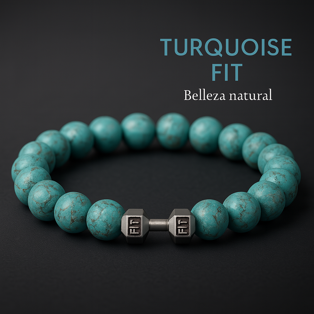 Pulsera de Piedra Volcánica con Dije de Mancuerna – Energía, Estilo y Fuerza Interior